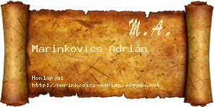 Marinkovics Adrián névjegykártya