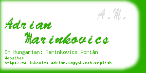 adrian marinkovics business card